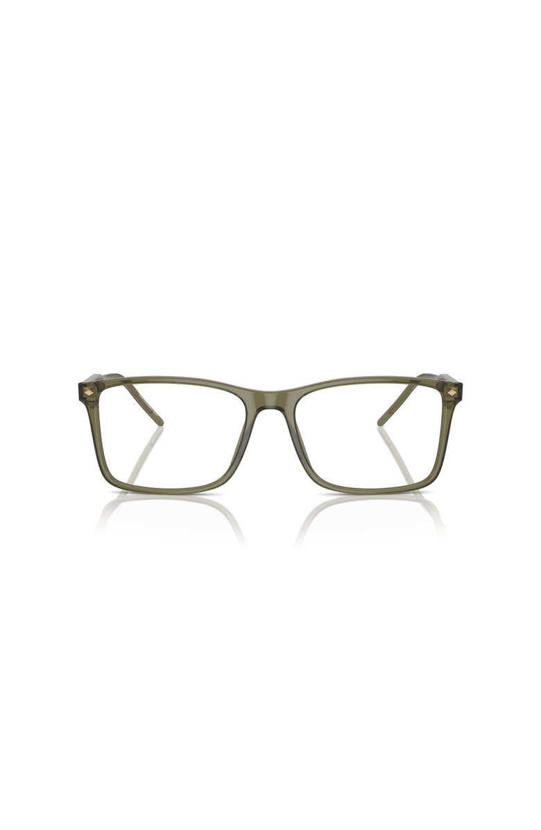 Giorgio Armani 55mm Rectangle optical glasses, Alternate, color, Green