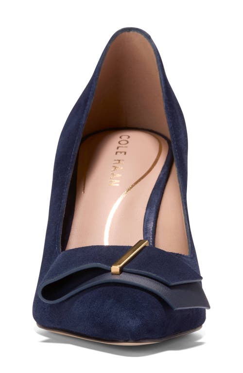 Cole Haan Felicia Bow Pointed Toe Pump In Blue