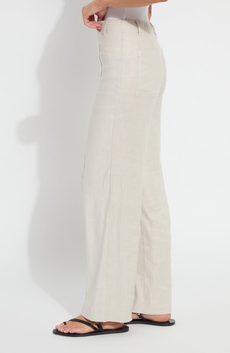 Lysse Gabriela High Waist Linen Blend Pants, Alternate, color, Flax Linen