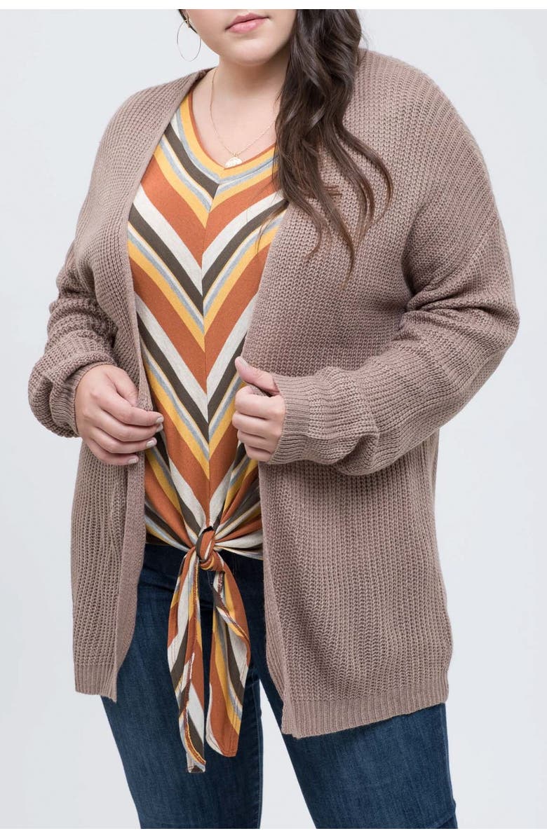 Blu Pepper Braided Back Knit Cardigan, Main, color,