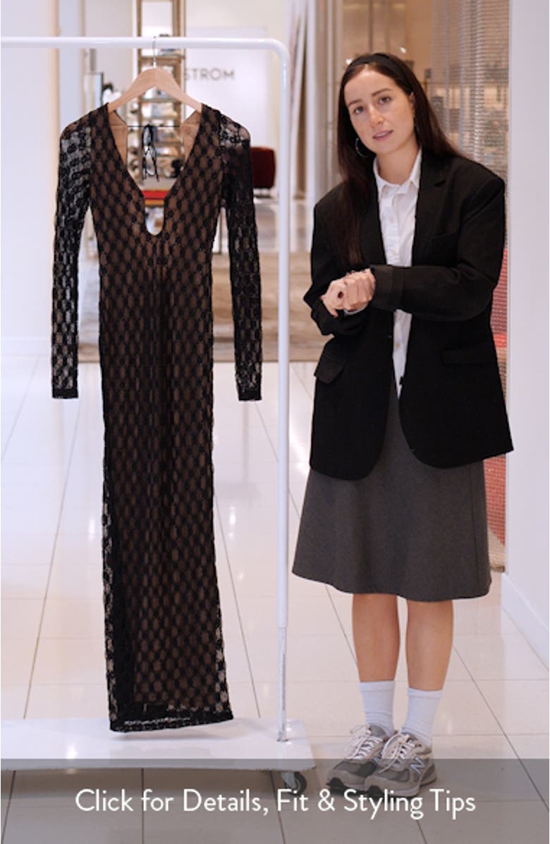 Yazmin Lace Long Sleeve Body-Con Dress, sales video thumbnail