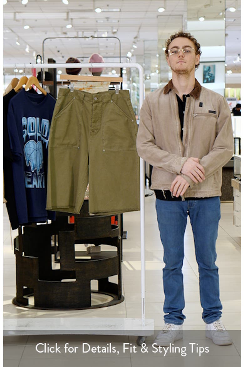 Raw Hem Cotton Twill Bermuda Shorts video