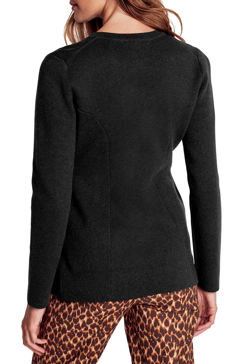 Boden Joanna Knit Jacket, Alternate, color, Black