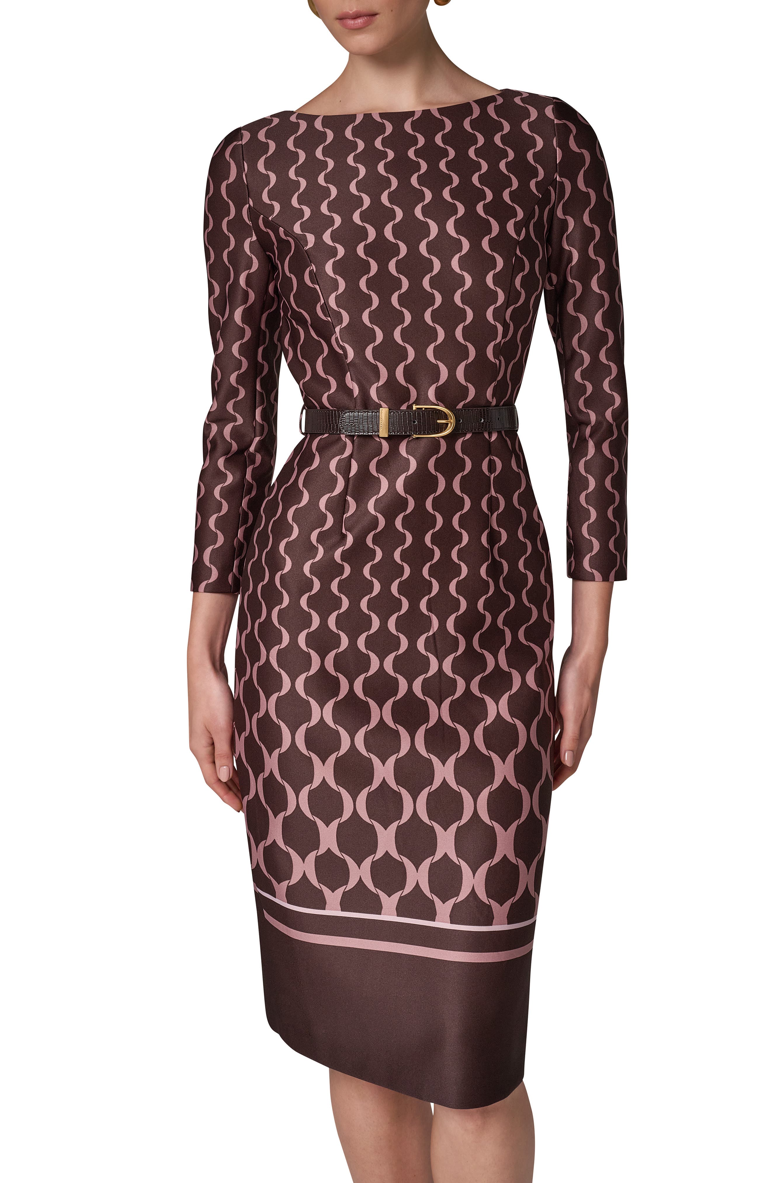 Donna Karan New York Chain Link Print Sheath Dress (Women) | Nordstrom