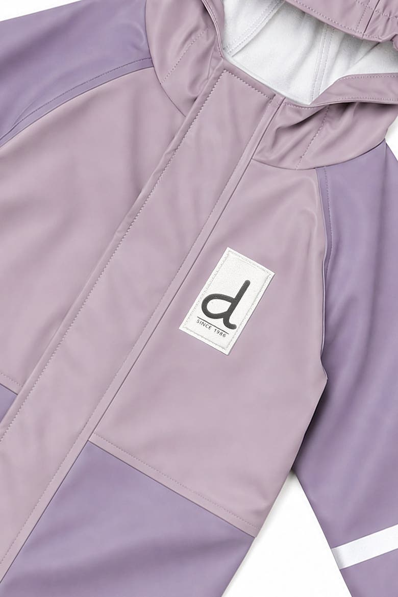 Rain Hooded Full-Zip One Piece, Alternate, color, Mauve