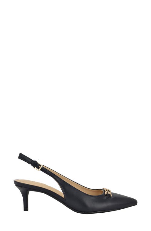 Tommy Hilfiger Tienna Slingback Pointed Toe Pump In Dark Blue