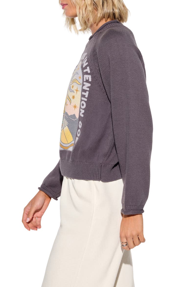 Energy Flow Seek Cotton & Cashmere Sweater, Alternate, color, VINTAGE BLACK