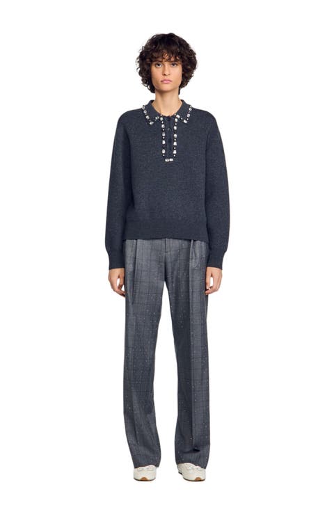 Jewellery Polo-neck Sweater