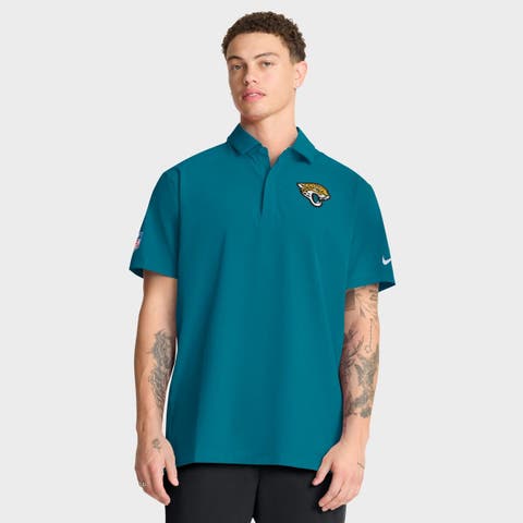 Men's Nike Teal Jacksonville Jaguars Sideline City Pride Woven Performance Polo