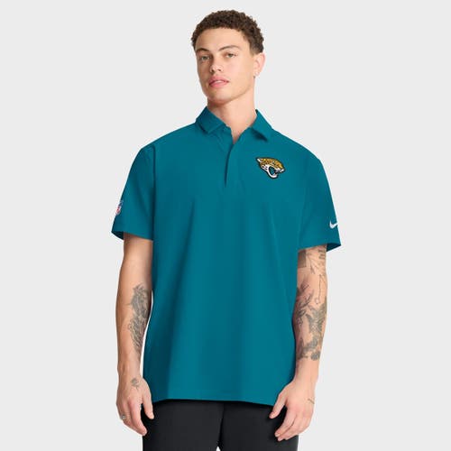 Nike Teal Jacksonville Jaguars Sideline City Pride Woven Performance Polo In Green