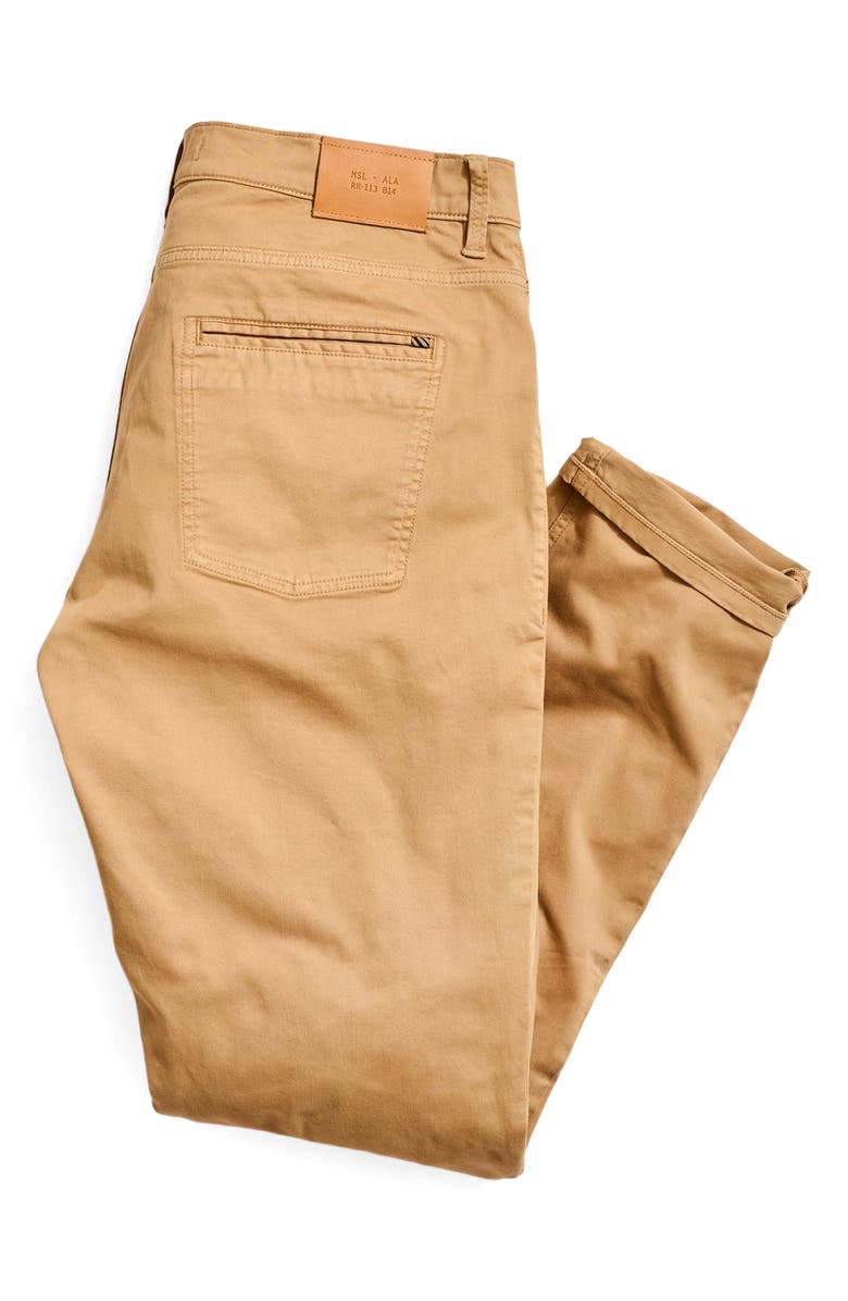 Billy Reid Cochran Stretch Cotton Five Pocket Pants, Alternate, color, British Khaki