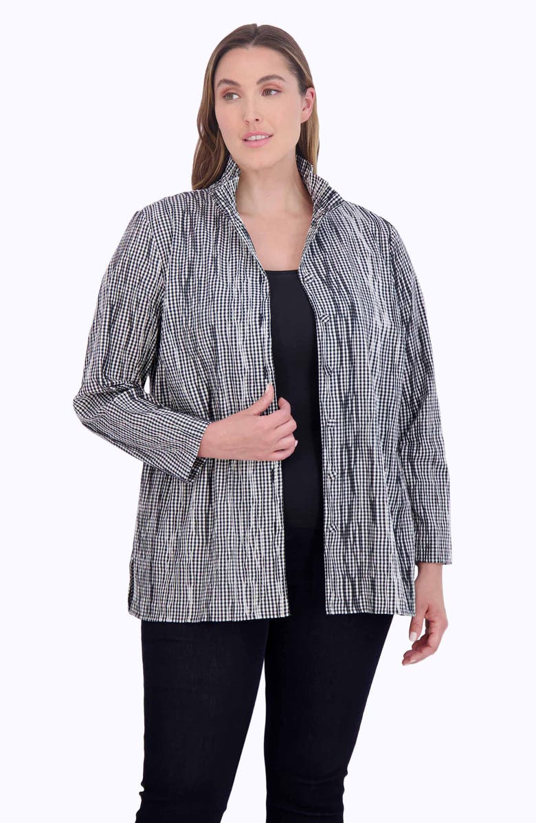 Foxcroft Carolina Gingham Button-Up Top, Alternate, color,