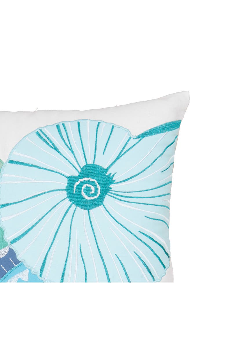 Nautilus Trio Embroidered Accent Throw Pillow, Alternate, color, Blue