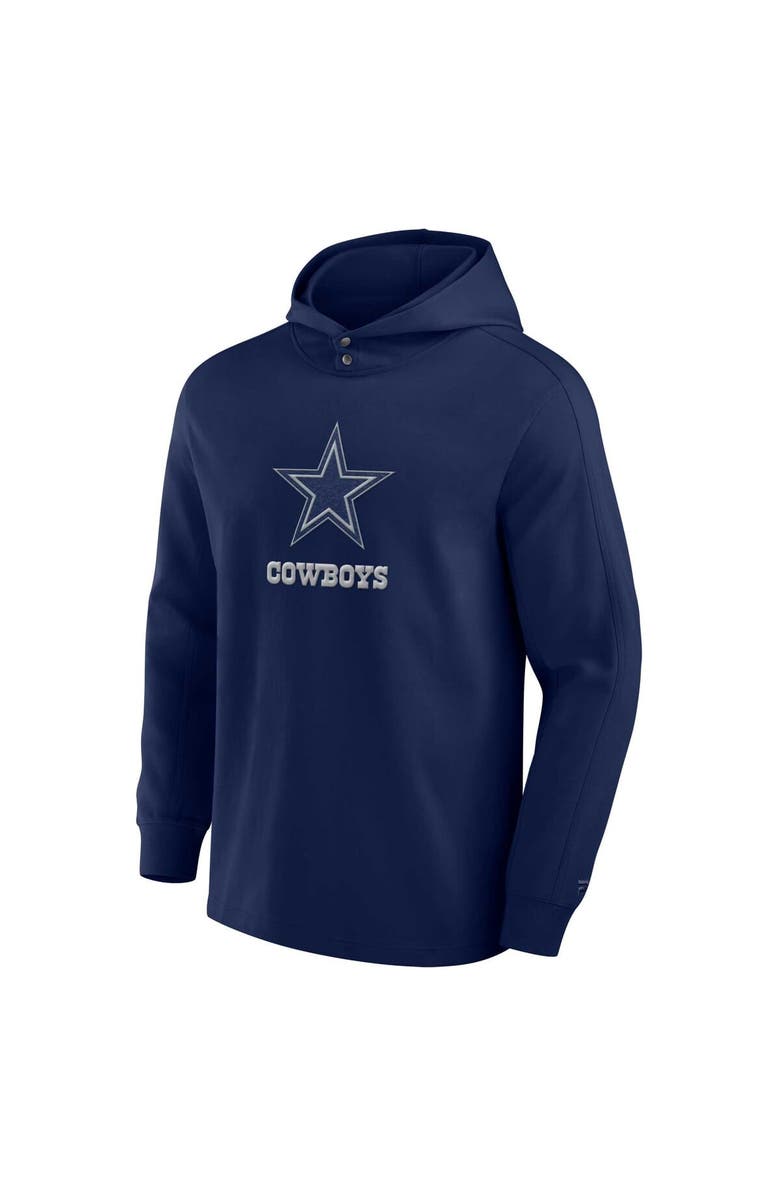 FANATICS Men's Fanatics Navy Dallas Cowboys Elements Blaze Tri-Blend Long Sleeve Hoodie T-Shirt, Alternate, color, Navy