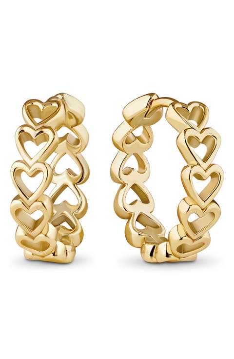 Open Heart Hoop Earrings