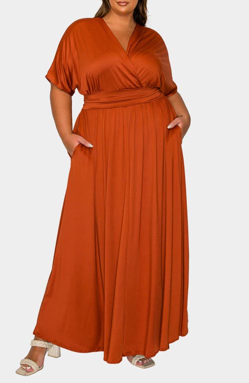 L I V D Raffi Maxi Dress In Brown