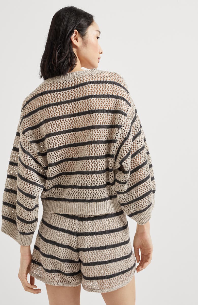 Brunello Cucinelli Dazzling Net sweater, Alternate, color, 
