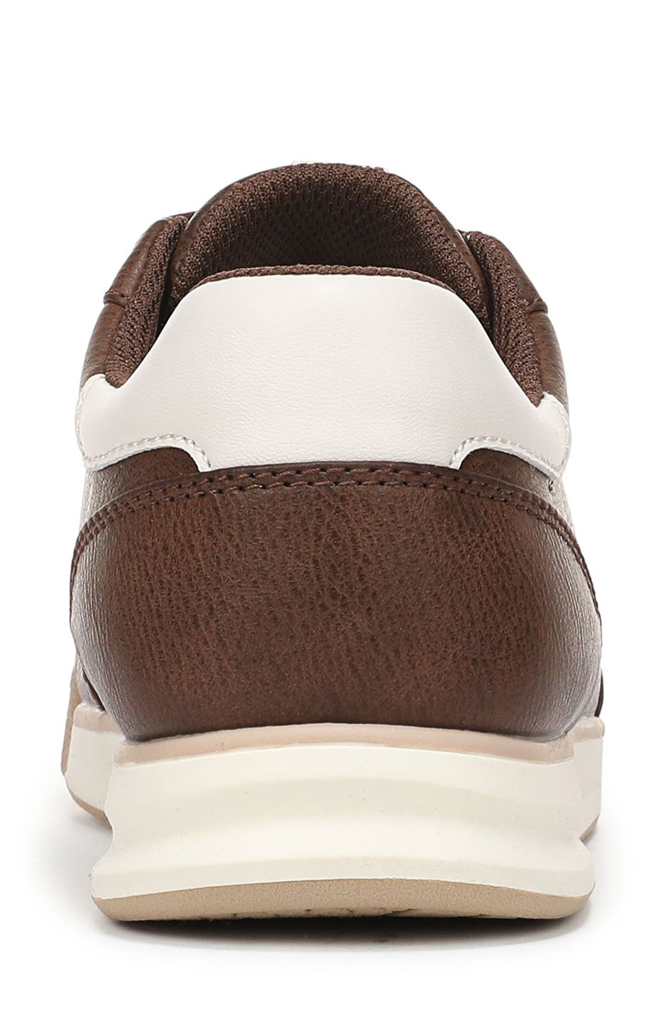 Throw Back Retro Sneaker, Alternate, color, WALNUT BROWN FAUX LEATHER