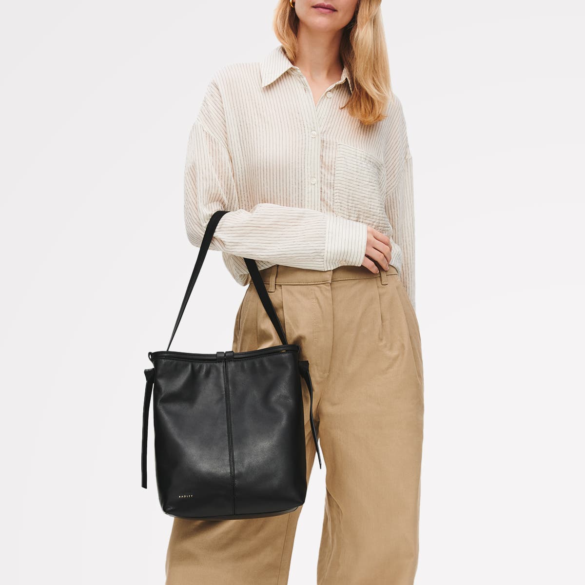 Radley The Connaught Medium Ziptop Shoulder Bag, Alternate, color, Black