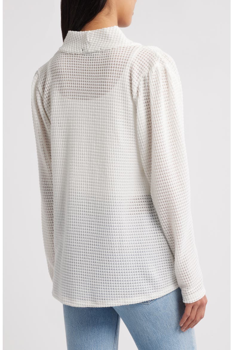 Open Stitch Surplice Sweater, Alternate, color, WHITE