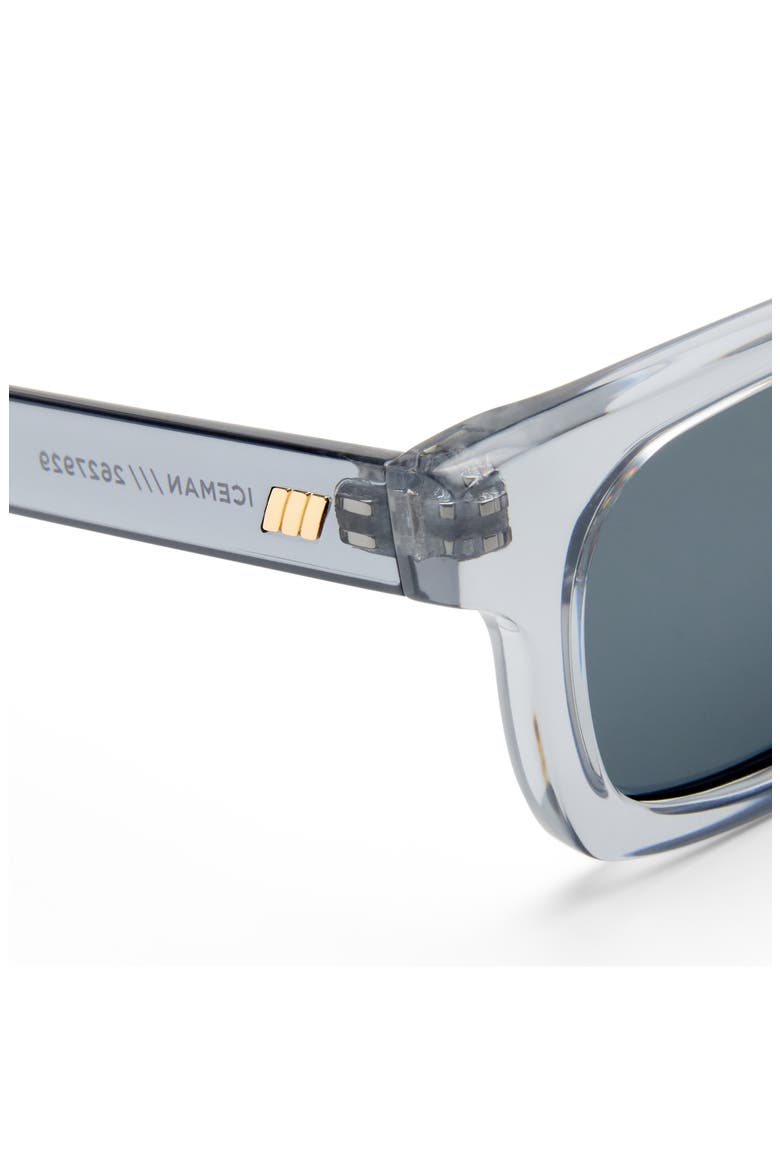 Iceman 52mm Square Sunglasses, Alternate, color, PEWTER / SMOKE MONO