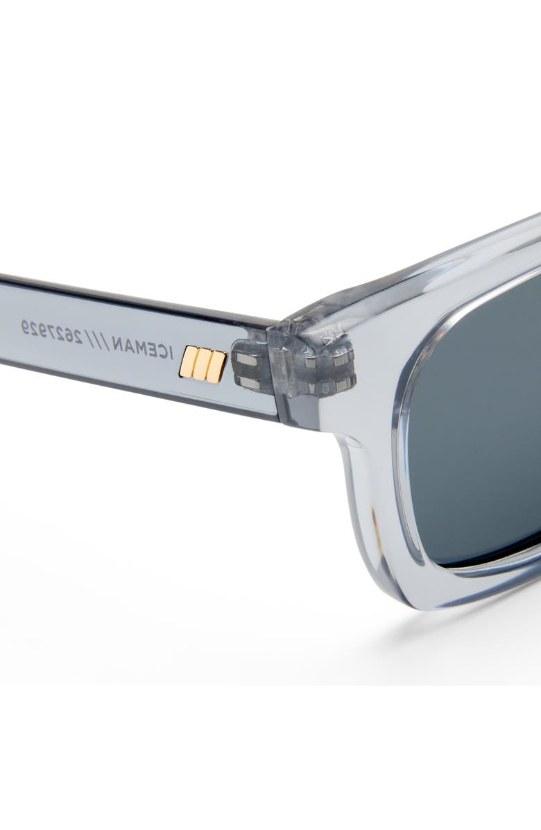 Le Specs Iceman 52mm Square Sunglasses, Alternate, color, Pewter / Smoke Mono