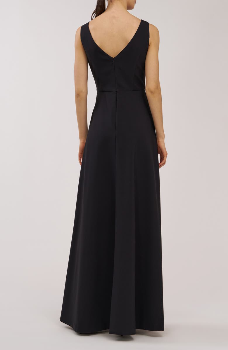 Kay Unger Palmer Sleeveless Maxi Jumpsuit, Alternate, color, Onyx