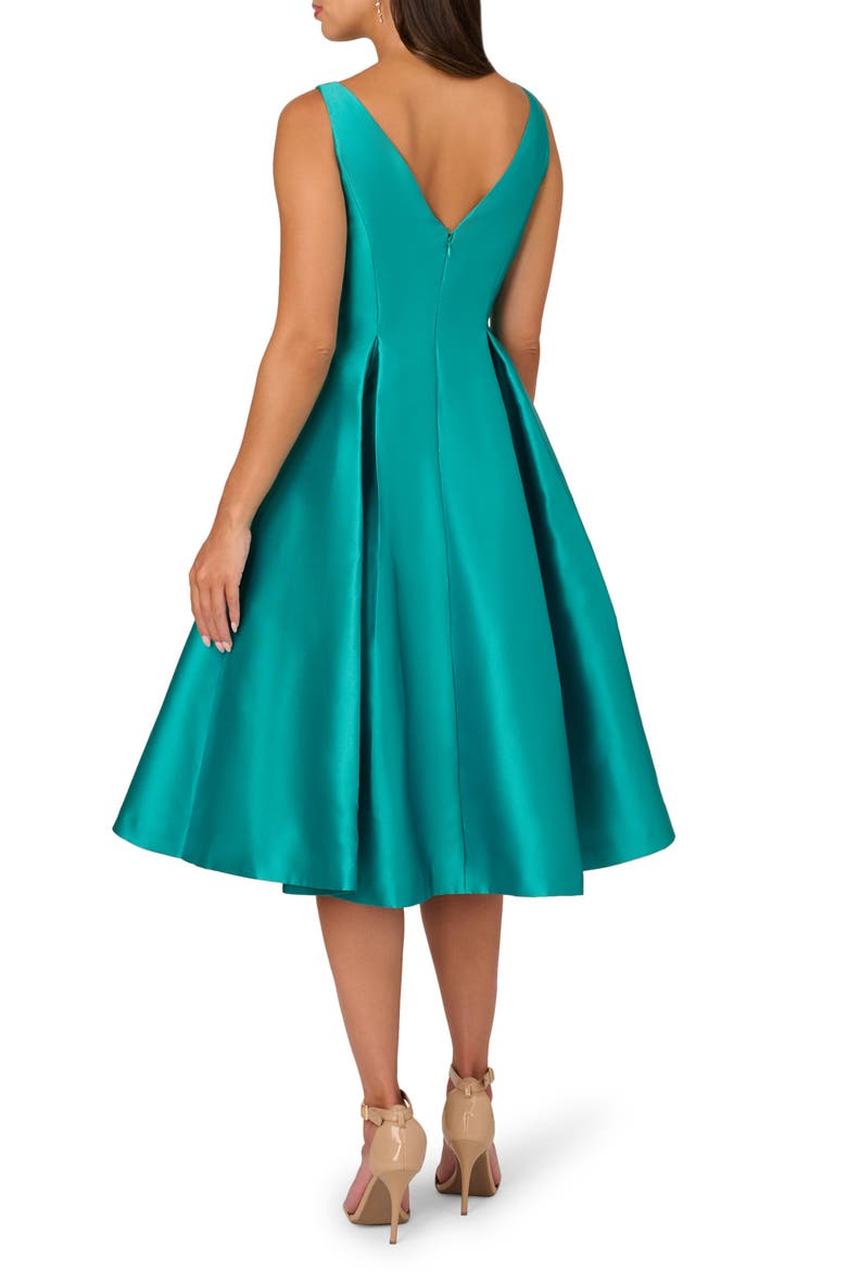 SLVLSS TEA LENGTH DRESS, Alternate, color, EXOTIC JADE
