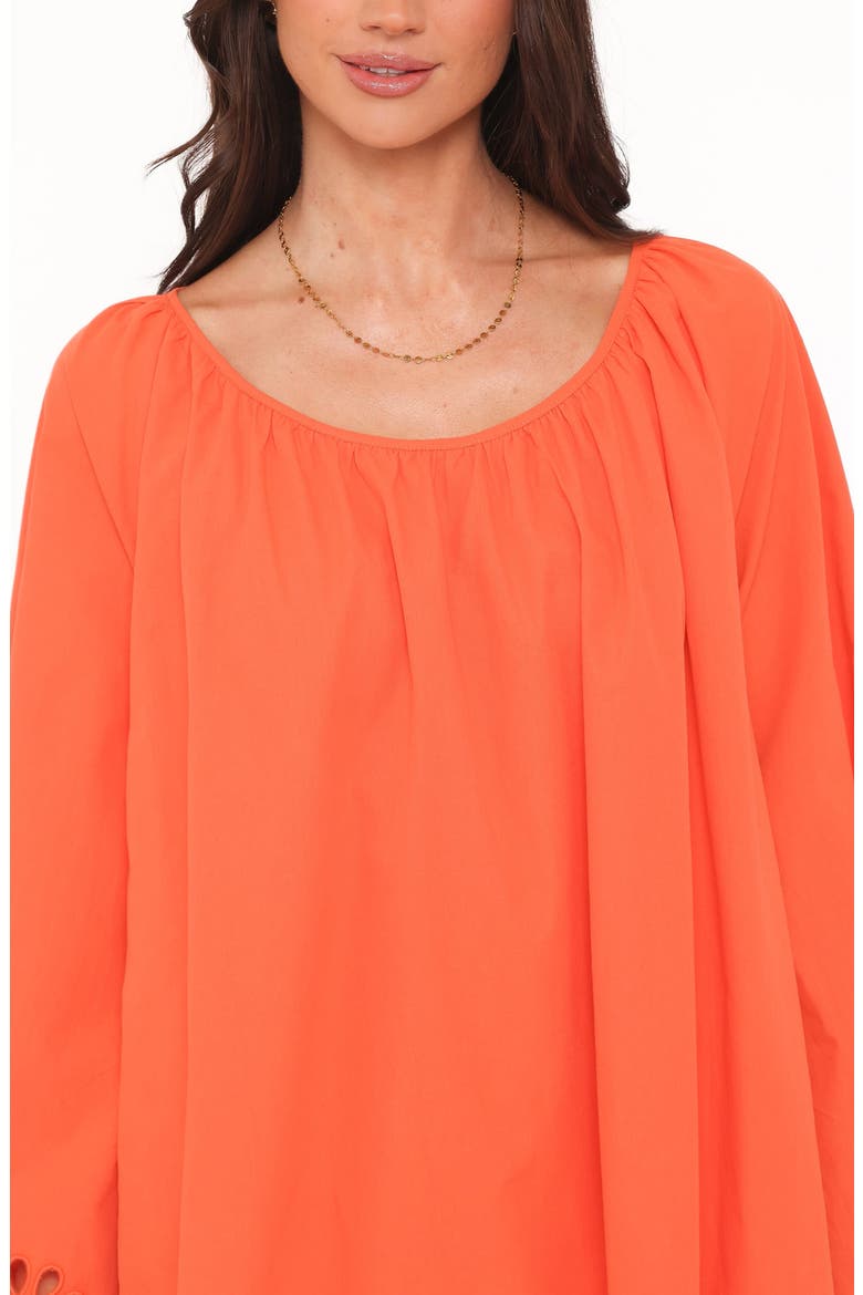 Tampa Long Sleeve Shift Minidress, Alternate, color, ORANGE