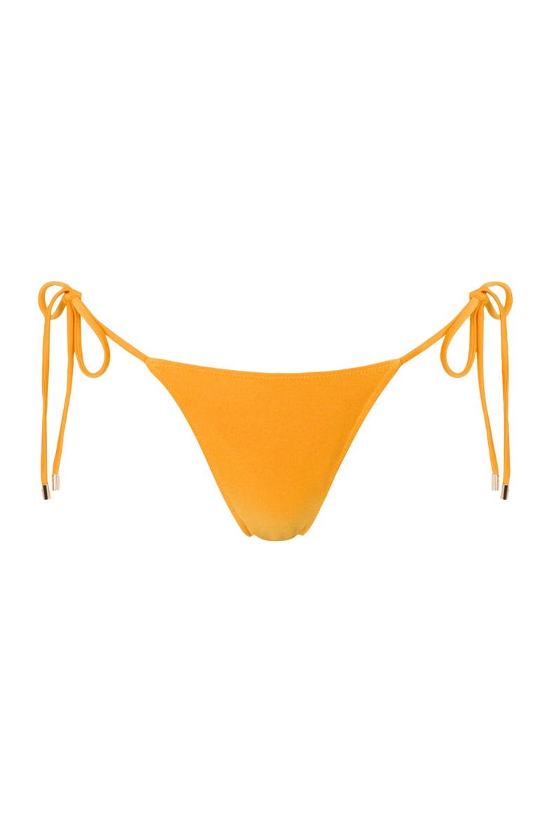 Le Triangle Tie Side Pattern Bikini Bottom, Main, color, SUNSHINE