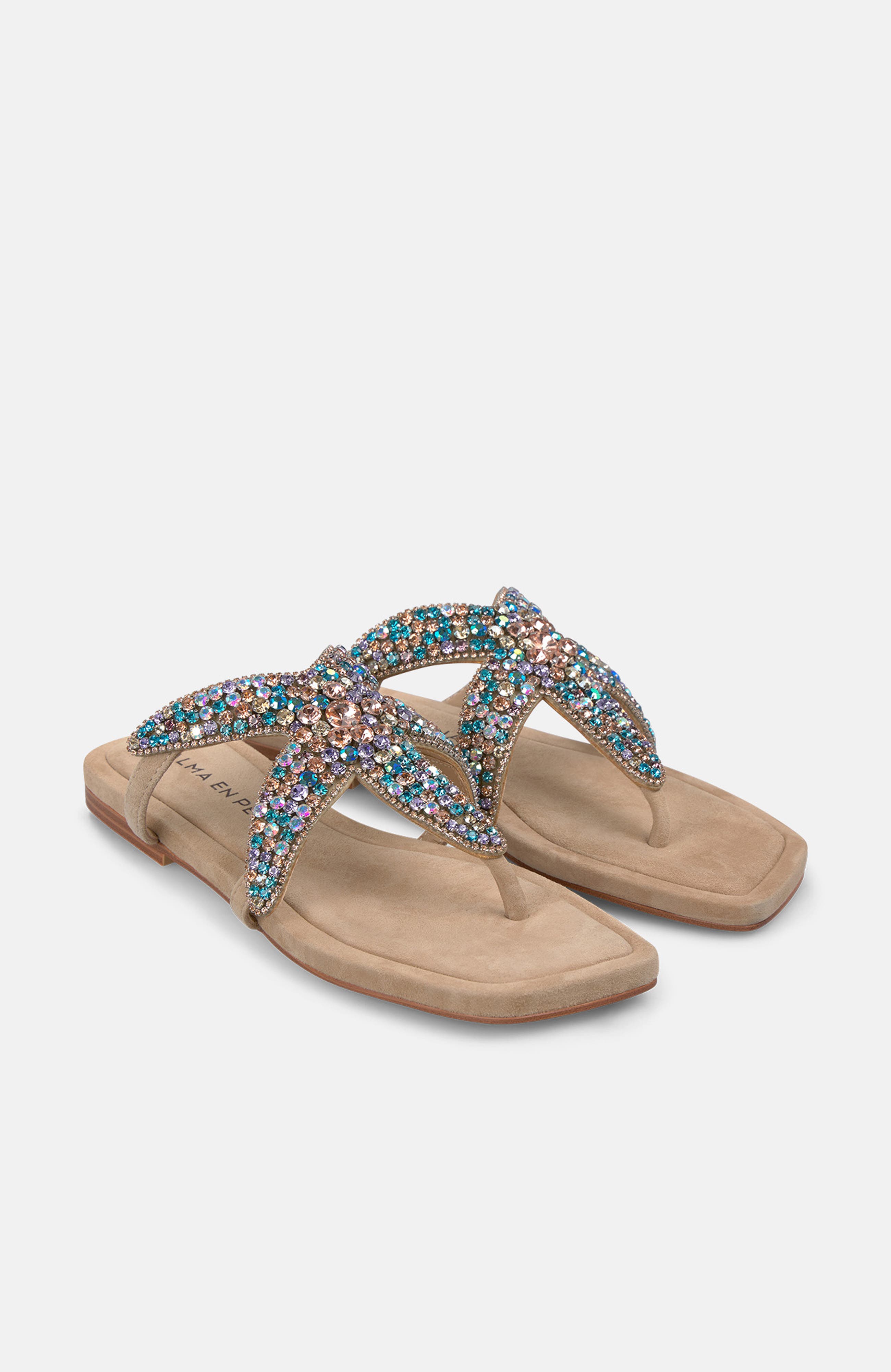 Star Flat Sandal, Alternate, color, Beige
