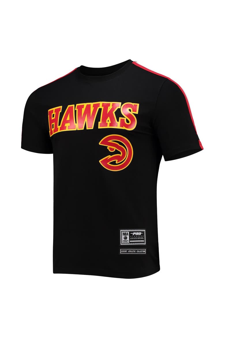Men's Pro Standard Black Atlanta Hawks Mesh Capsule Taping T-Shirt, Alternate, color, Black