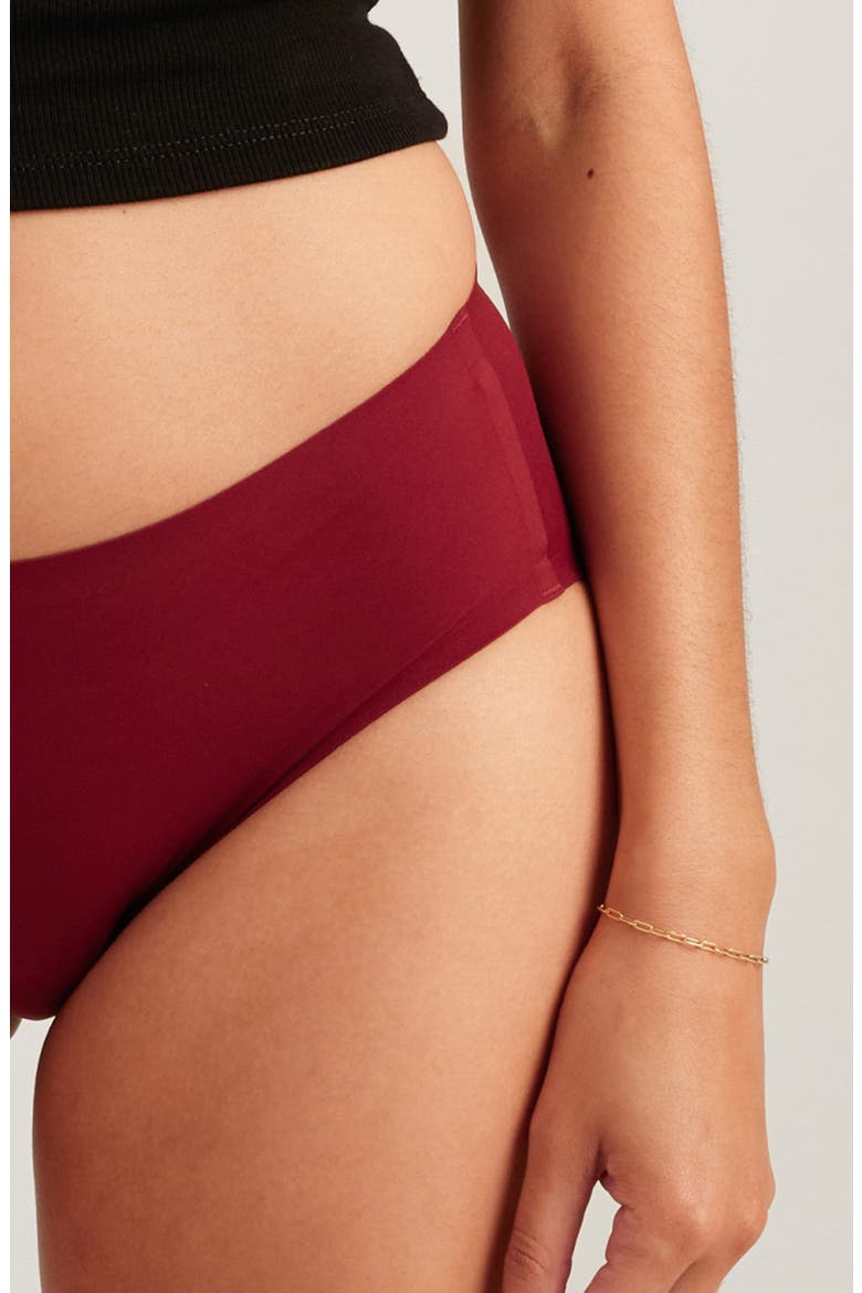 Period & Leakproof Super Absorbency Seamless Brief, Alternate, color, CRIMSON ROSE