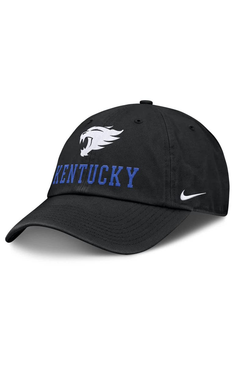 Nike Men's Nike Black Kentucky Wildcats 2025 Sideline Club Adjustable Hat, Main, color, 