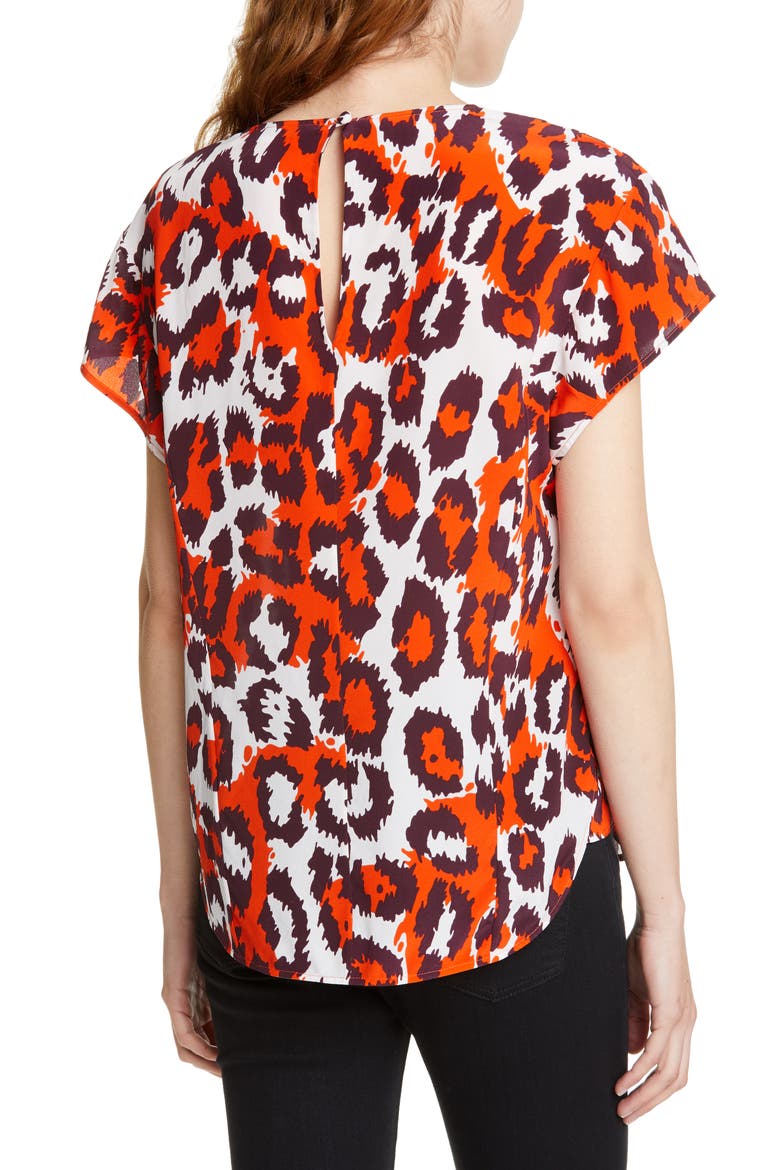 Nellie Top, Alternate, color, LEOPARD SPICY ORANGE