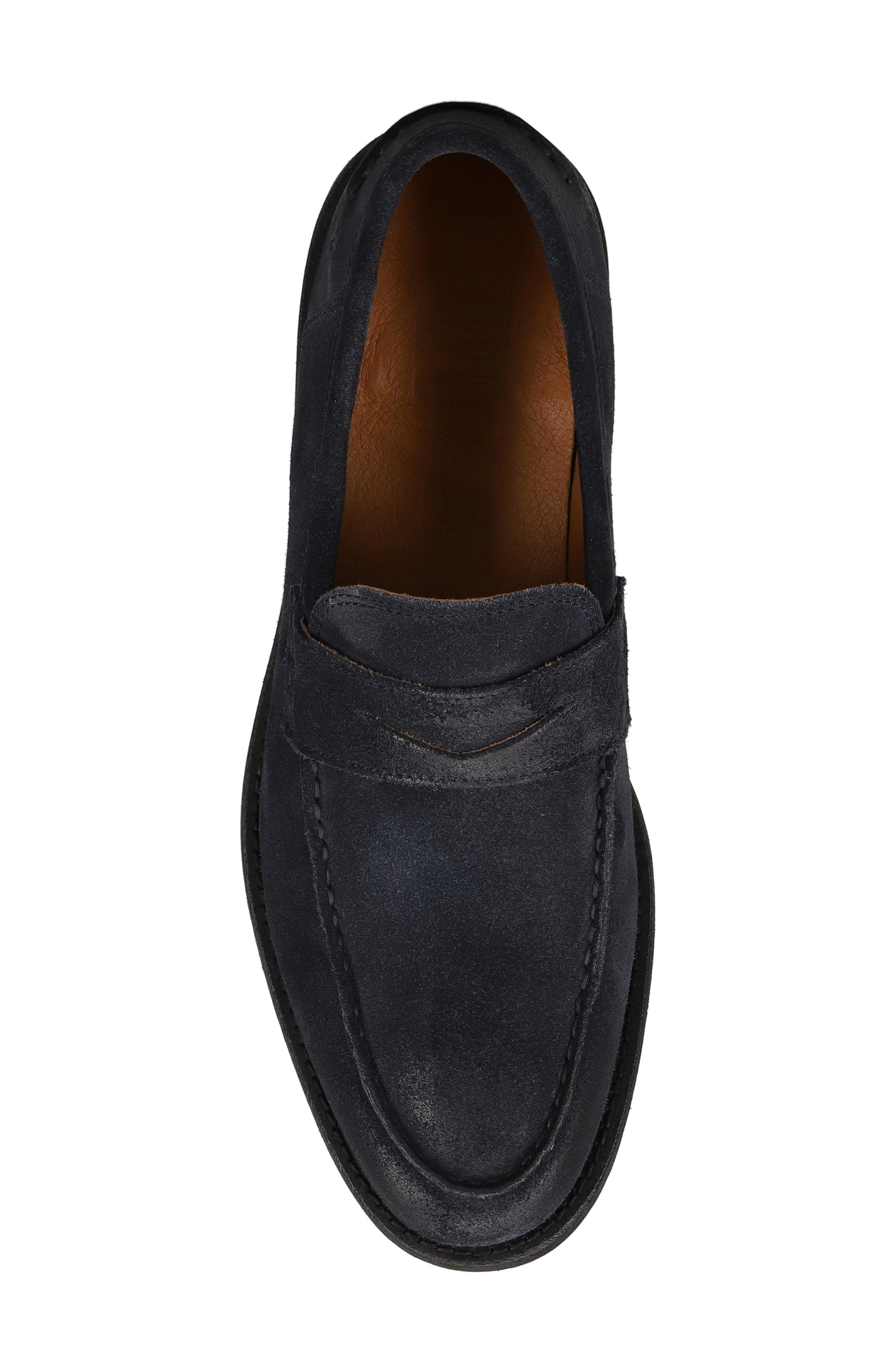 Frye Tyler Flex Leather Penny Loafer, Alternate, color, Midnight