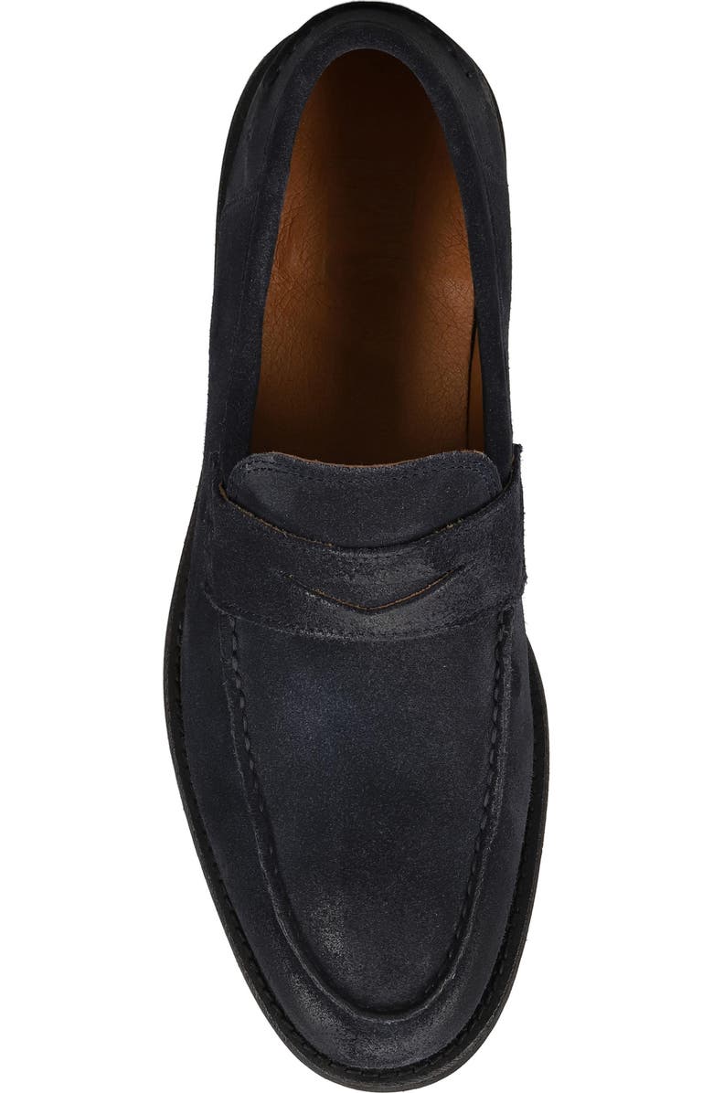 Frye Tyler Flex Leather Penny Loafer, Alternate, color, Midnight