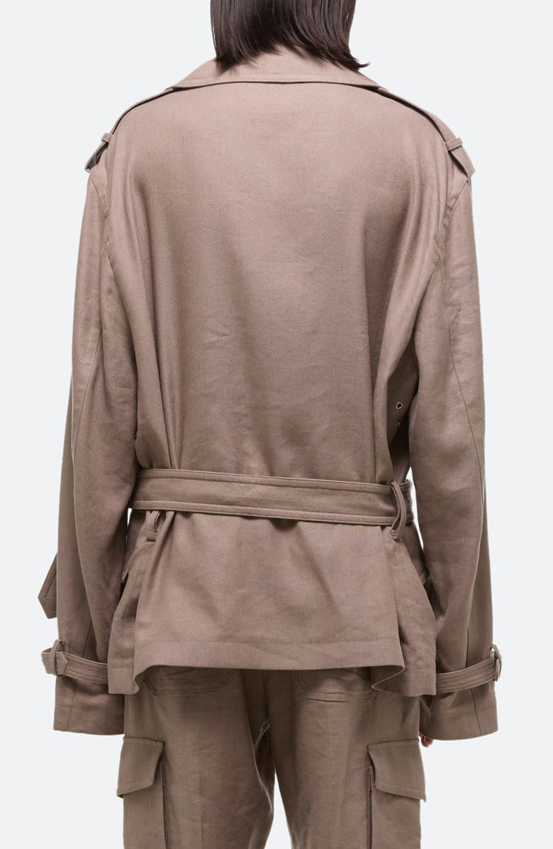 Helmut Lang CR Rider Arch Belted Trench Jacket, Alternate, color, Driftwood