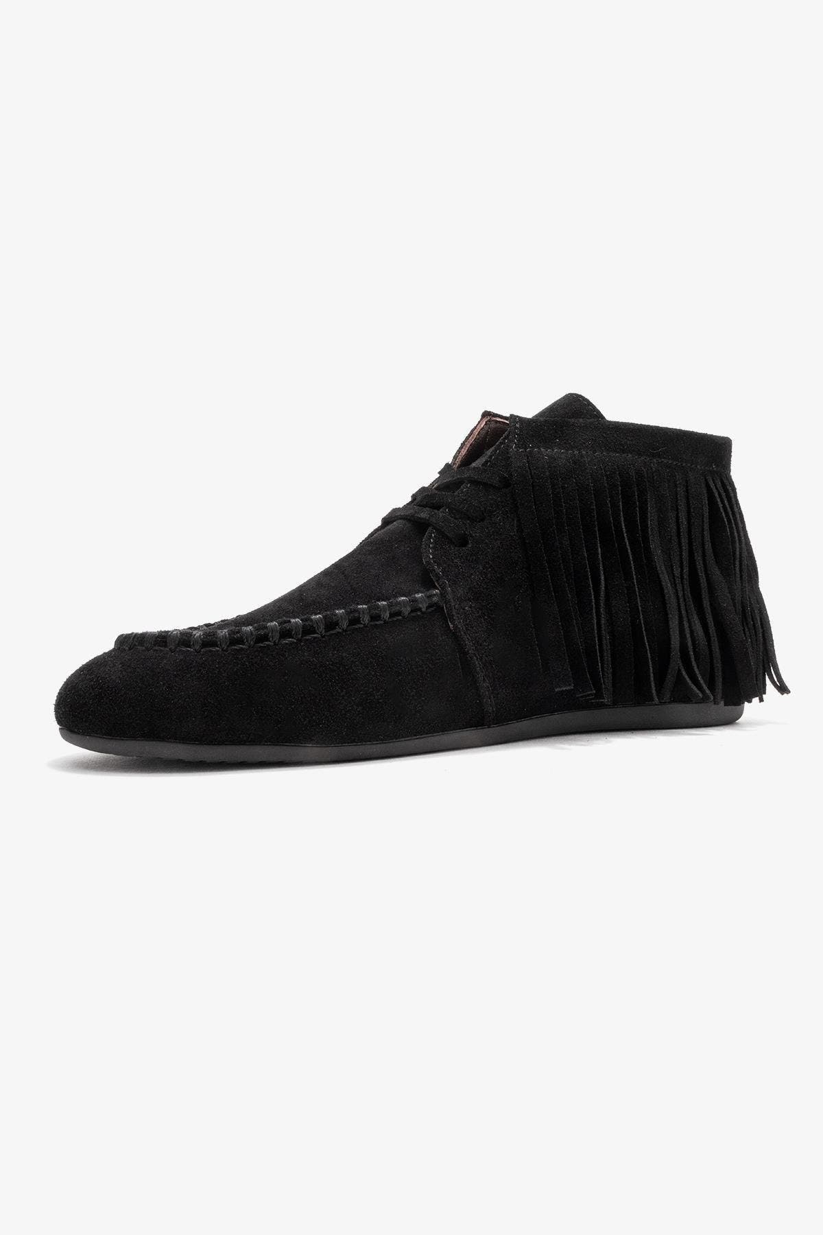 Raux Leather Ankle Boot, Alternate, color, Black Suede Leather