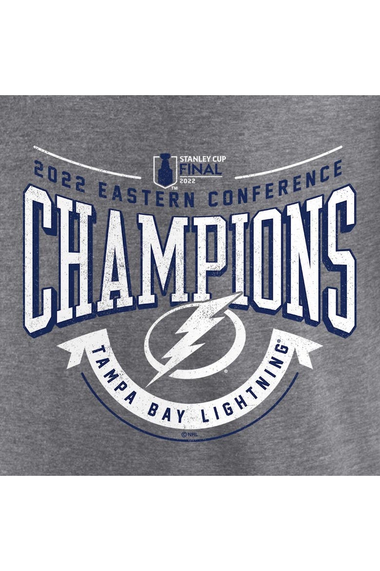 Men's Fanatics Branded Heathered Gray Tampa Bay Lightning 2022 Eastern Conference Champions Go Ahead Goal Tri-Blend T-Shirt, Alternate, color, Heather Gray