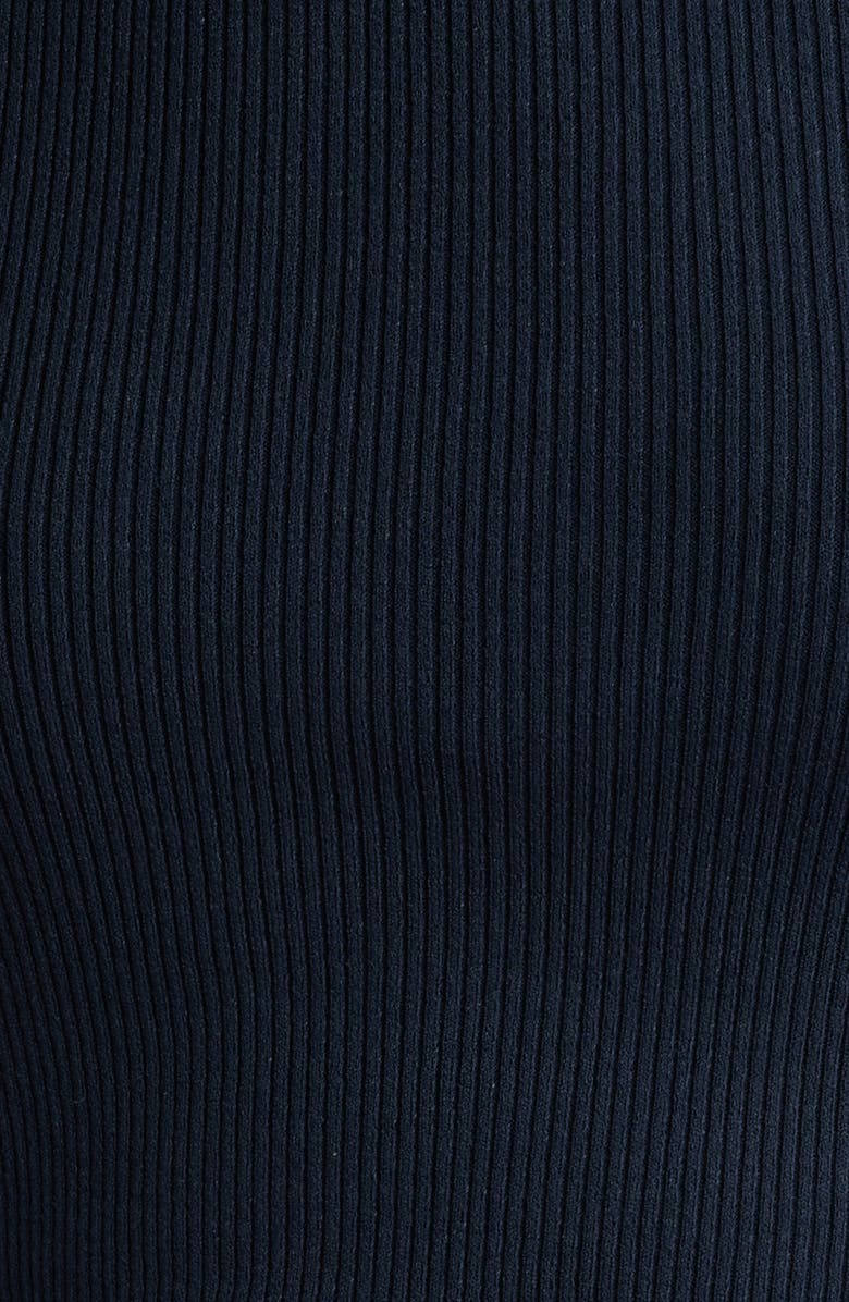 BOSS Feskiera Rib Mock Neck Sweater, Alternate, color, Dk Bu