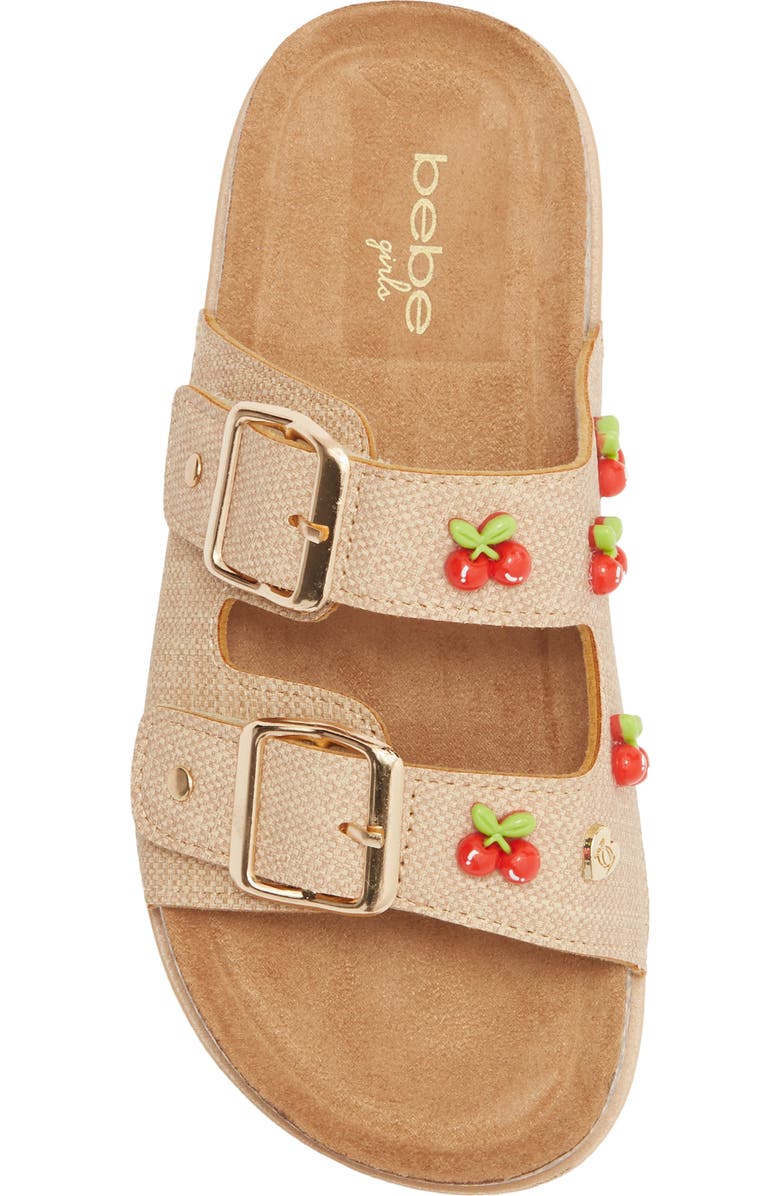bebe Kids' Cherries Sandal, Alternate, color, Tan