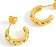 Estella Bartlett Chubby Rainbow Celestial Hoop Earrings