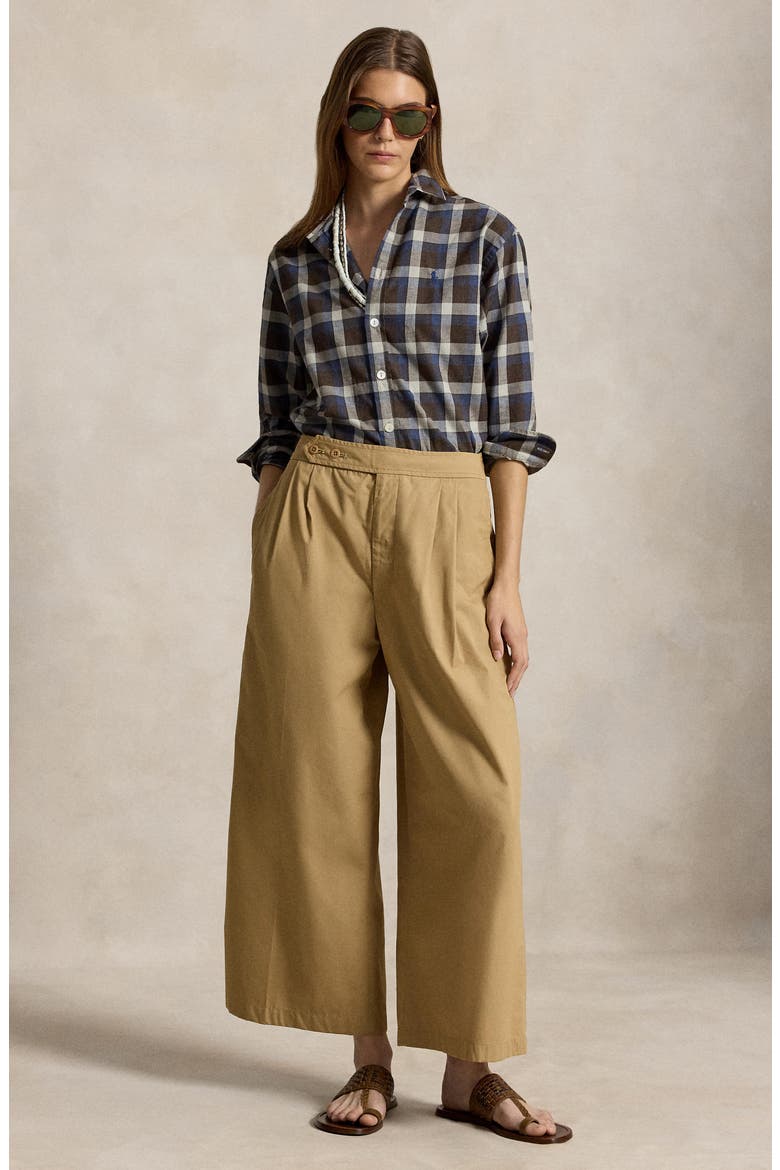 Plaid Relaxed Fit Cotton Twill Shirt, Alternate, color, 2072 BR BL