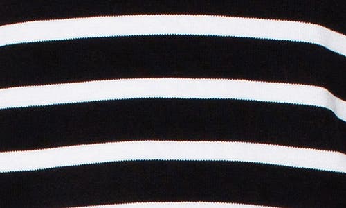 Liverpool Los Angeles Stripe Collared Short Sleeve Sweater