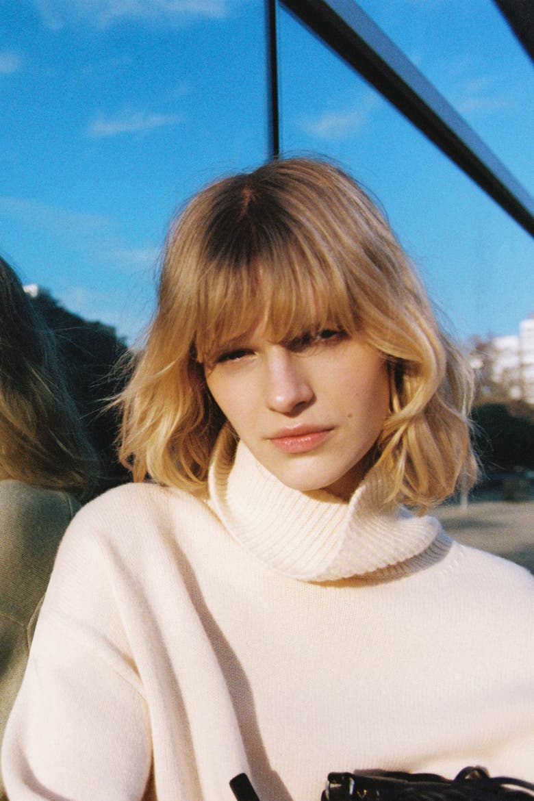 Roll-neck Wool Jumper, Alternate, color, Light beige