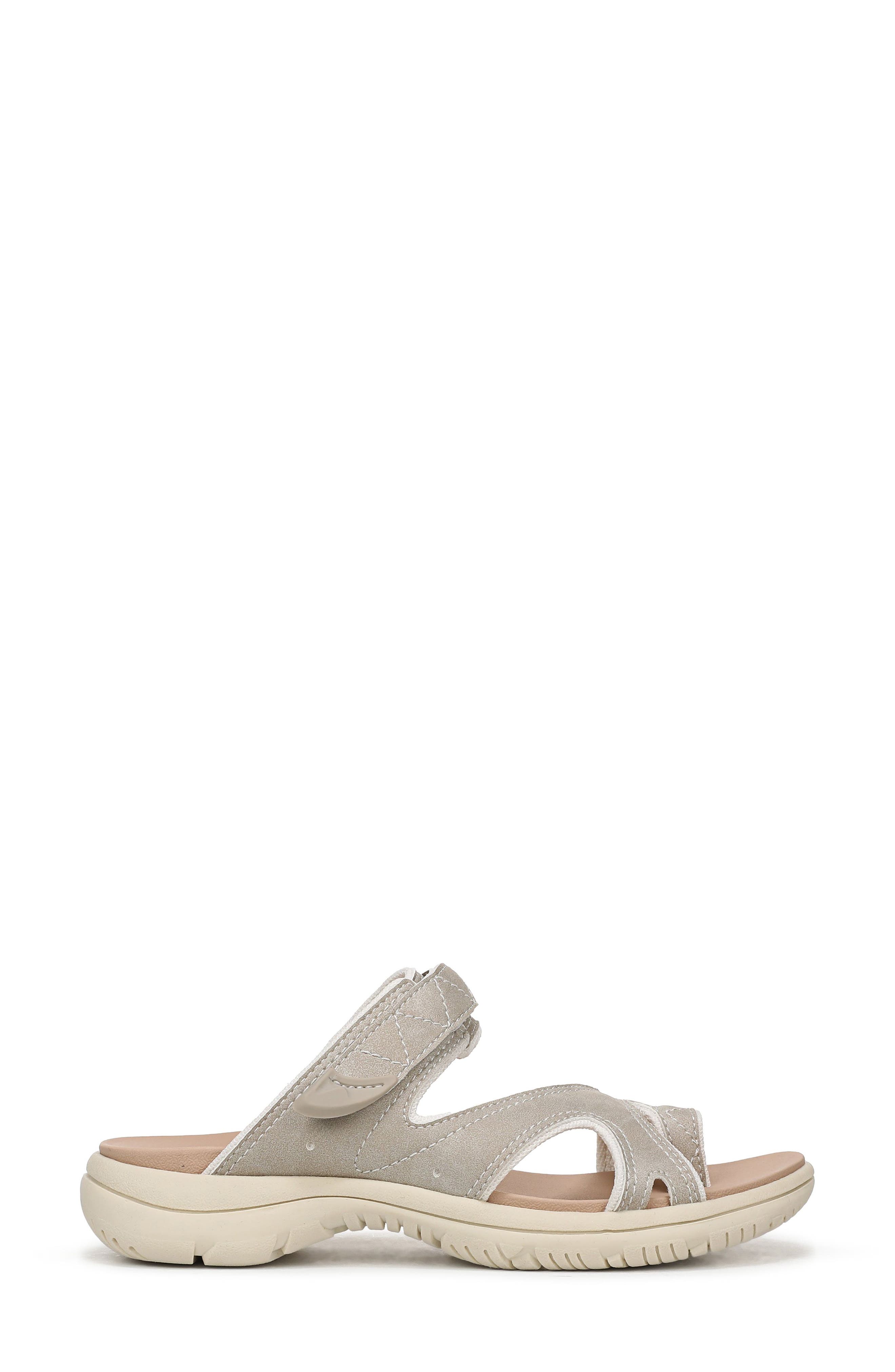 Dr. Scholl's Island Breeze Slide Sandal, Alternate, color, Oyster Grey Faux Leather