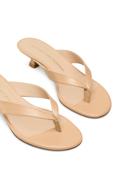 Stuart Weitzman Rio Kitten Heel Sandal In Neutral