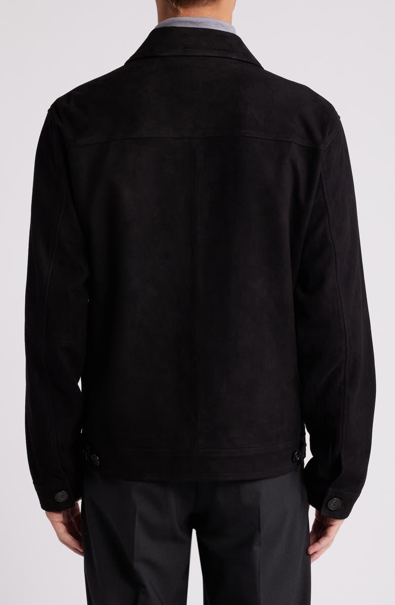Theory Amos L. Reece Lamb Suede Trucker Jacket, Alternate, color, 