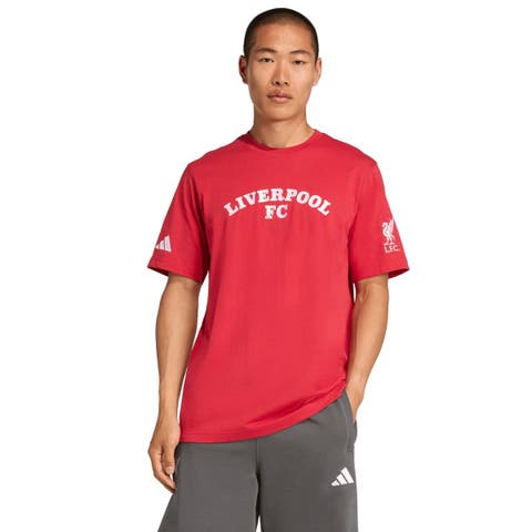Men's adidas Red Liverpool Wordmark T-Shirt